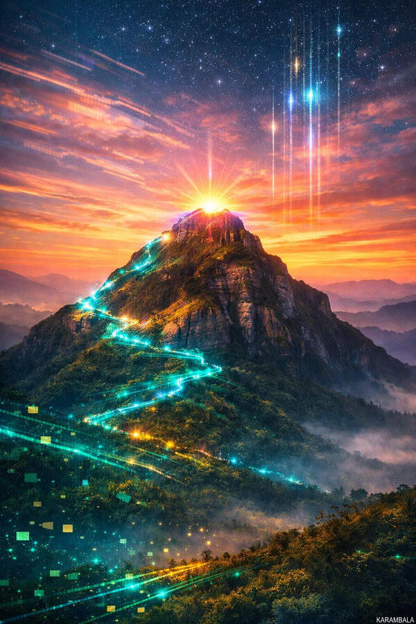 Adams Peak / Sri Pada. Jedes Jahr steigen Tausende Pilger durch die Nacht hinauf, um das erste Licht der Morgenröte vom heiligen Gipfel des Sri Pada zu erleben.