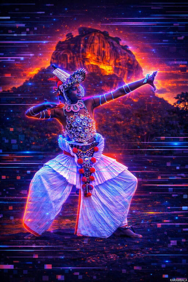 Tanz Der Ahnen. Tradition trifft Zukunft - Bewegung wird Licht vor Sigiriya.