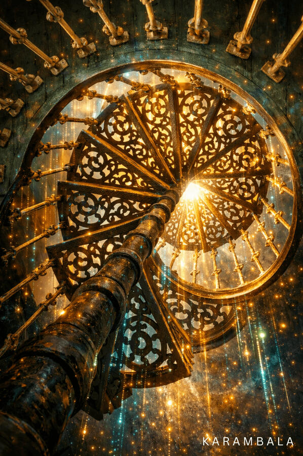 A staircase that already exists - seen through different eyes. ✨I wanted to reimagine this place with light, atmosphere, and a touch of dreamlike energy.
